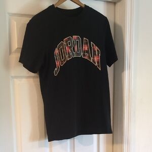 Jordan Black Tee with Colorful Logo